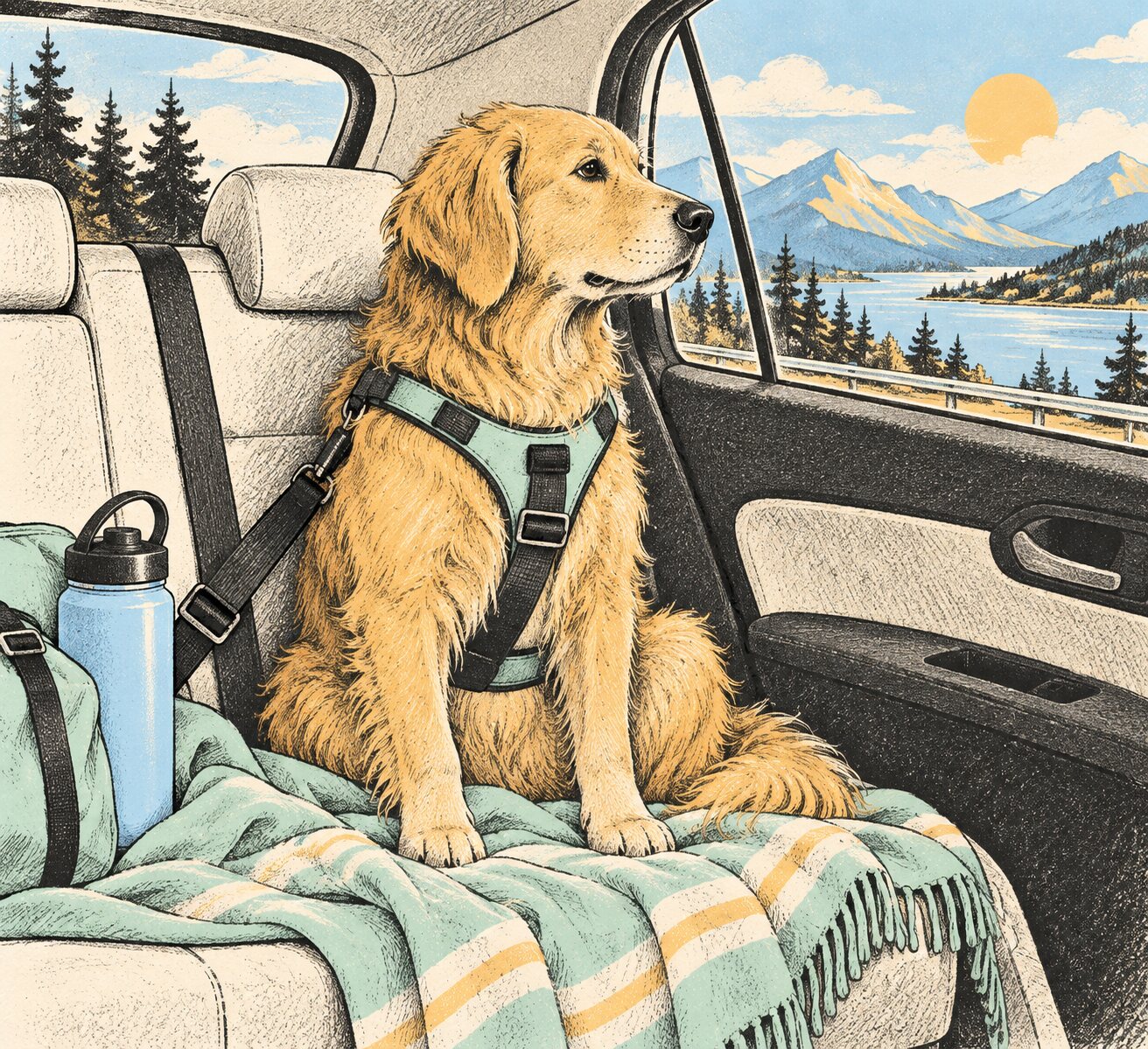 How to Travel with a Dog in the Car (Calm & Safe)