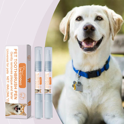 🐶 Pet Dental Toothbrush Pen (2-Pack) – Plaque & Tartar Remover