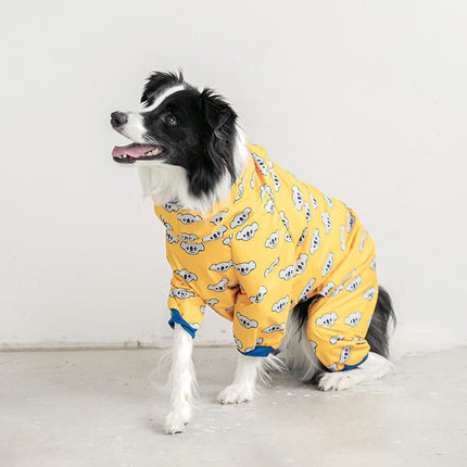 🐶 Four-Legged Dog Raincoat – Hooded Waterproof Poncho