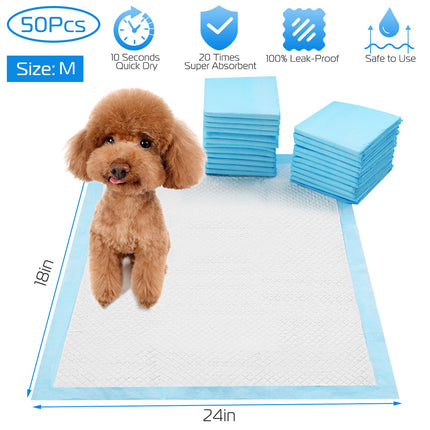 🐶 Dog Training Pads 50-Pack – Super Absorbent Puppy Pee Pads