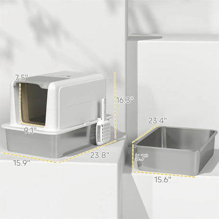🐱 Cat Litter Box Enclosure – Compact Hidden Litter Cabinet with Scoop
