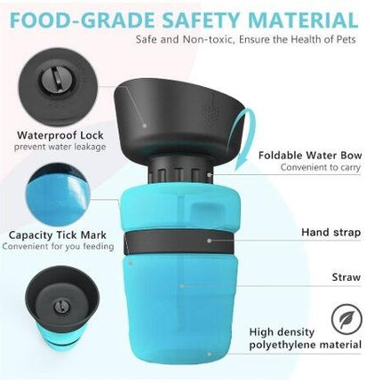 🐶 Foldable Dog Travel Water Bottle – Portable Dispenser