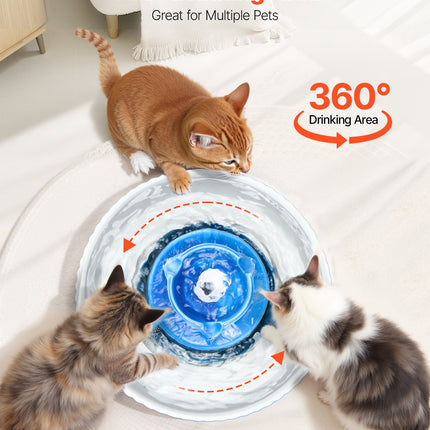 🐱 Ceramic Cat Water Fountain – 2.1L Flowing Filter for Fresh Hydration