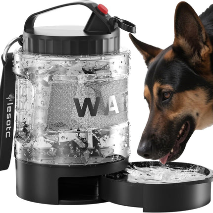 🐶 Lassot Portable Pull-out Water Bowl For Dogs, Large Capacity, Perfect For Camping, Hiking, Beach Trips, Road Trips, And Park Walks.