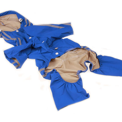 🐶 British-Style Dog Raincoat – Waterproof Reflective Cape