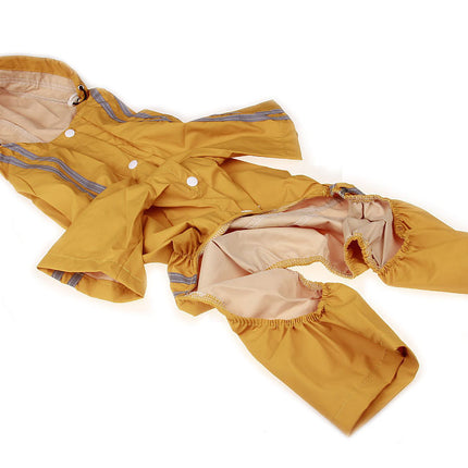 🐶 British-Style Dog Raincoat – Waterproof Reflective Cape