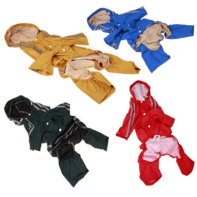 🐶 British-Style Dog Raincoat – Waterproof Reflective Cape