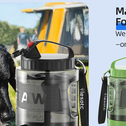 🐶 Lassot Portable Pull-out Water Bowl For Dogs, Large Capacity, Perfect For Camping, Hiking, Beach Trips, Road Trips, And Park Walks.