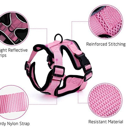 🐱 Escape-Proof Cat Harness – Reflective Vest with Leash Adapter