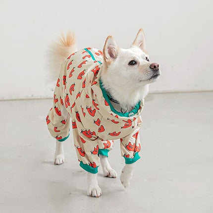 🐶 Four-Legged Dog Raincoat – Hooded Waterproof Poncho