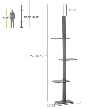 🐱 Cat Tree Tower – Cosy Climbing Frame with Hammock & Scratching Posts