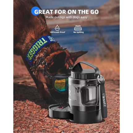 🐶 Lassot Portable Pull-out Water Bowl For Dogs, Large Capacity, Perfect For Camping, Hiking, Beach Trips, Road Trips, And Park Walks.