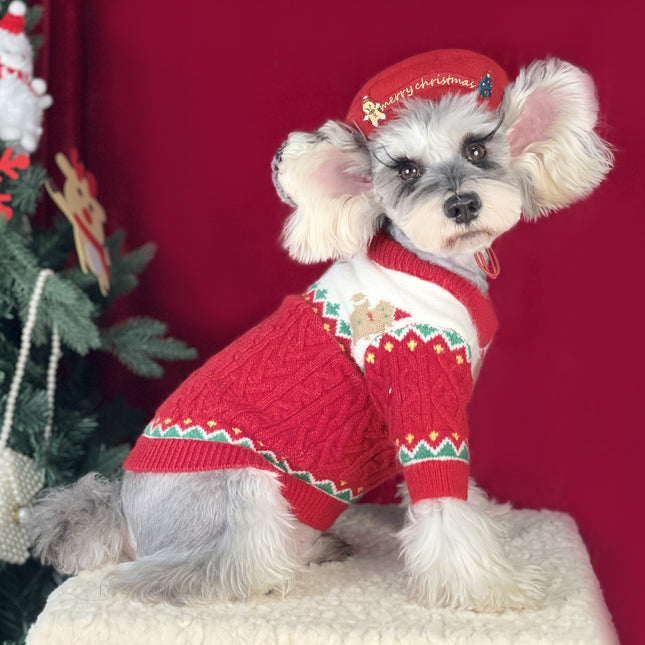 🐶 Christmas Wool Dog Sweater – Cozy Holiday Knit