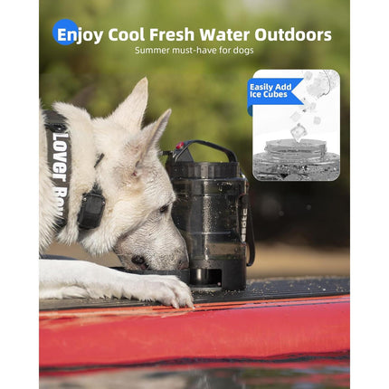 🐶 Lassot Portable Pull-out Water Bowl For Dogs, Large Capacity, Perfect For Camping, Hiking, Beach Trips, Road Trips, And Park Walks.