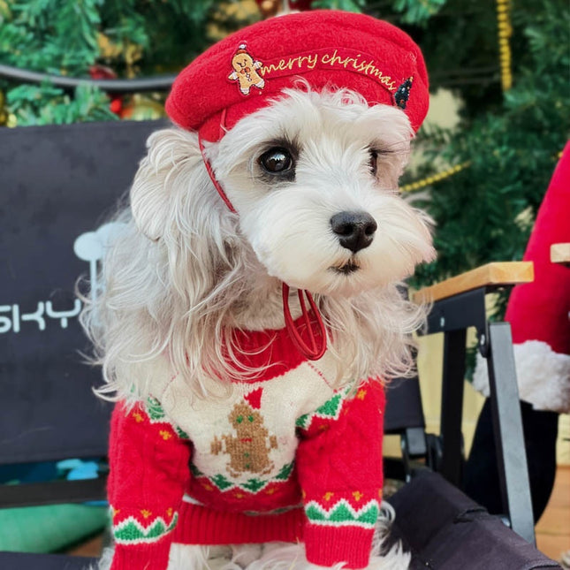 🐶 Christmas Wool Dog Sweater – Cozy Holiday Knit