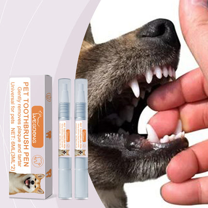 🐶 Pet Dental Toothbrush Pen (2-Pack) – Plaque & Tartar Remover
