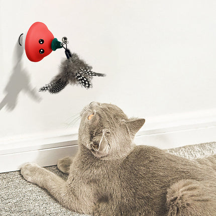 🐱 Cat Wand Toy with Suction Cup – Self-Play Retractable Teaser