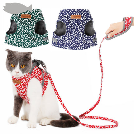 🐱 Cat Vest Harness with Traction Rope – Walking Set