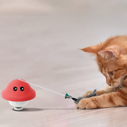 🐱 Cat Wand Toy with Suction Cup – Self-Play Retractable Teaser