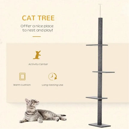 🐱 Cat Tree Tower – Cosy Climbing Frame with Hammock & Scratching Posts