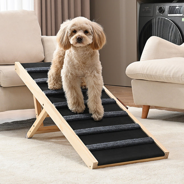 🐶 Folding Dog Ramp – Adjustable Pet Ramp for Bed, Sofa & Car