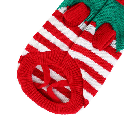 🐶🐱 Christmas Turtleneck Sweater – Snowman & Stripes Holiday Outfit for Small & Medium Dogs & Cats
