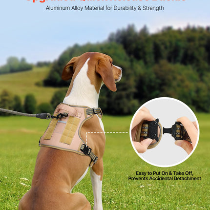 🐶 No-Pull Tactical Dog Harness – Adjustable for Large Dogs