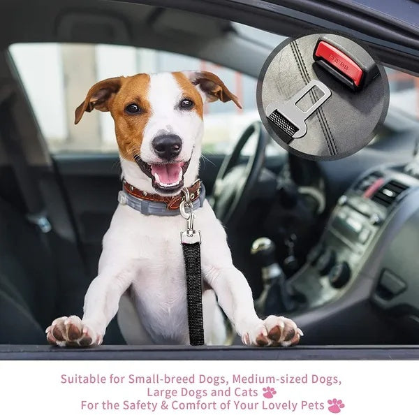 🐶 2 Pack Cat DOG PET Safety Seatbelt Car Vehicle Seat Belt Adjustable Harness Lead