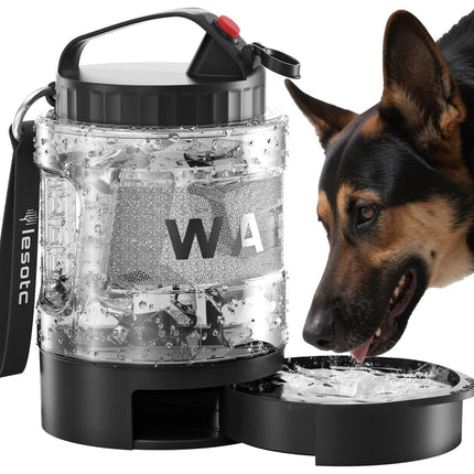 🐶 Lassot Portable Pull-out Water Bowl For Dogs, Large Capacity, Perfect For Camping, Hiking, Beach Trips, Road Trips, And Park Walks.