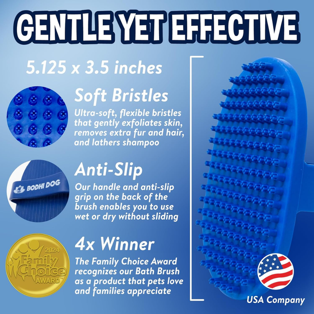🐶 Dog Shampoo Bath Brush – Gentle Grooming Massage for Bath Time
