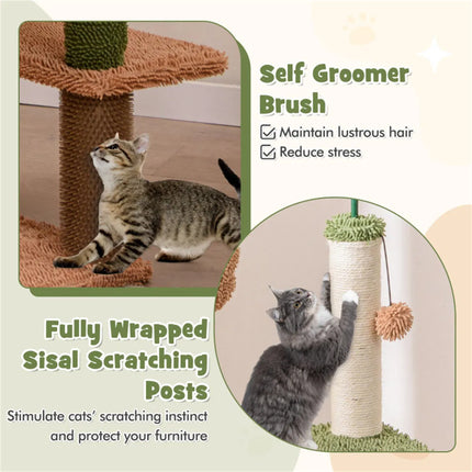 🐱 Multilevel Cat Tree Apartment – Large Climbing Frame with Condo & Perches