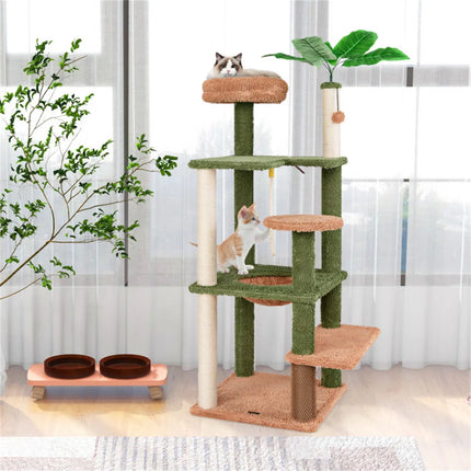 🐱 Multilevel Cat Tree Apartment – Large Climbing Frame with Condo & Perches