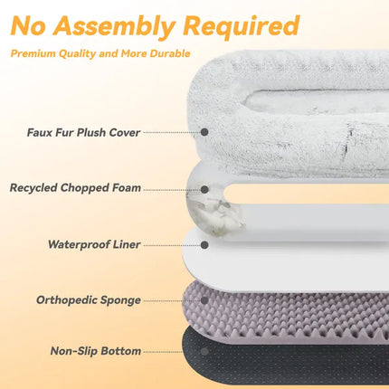 🐶 Human-Size Dog Bed – Oversized Washable Faux Fur Bed for You & Your Pet