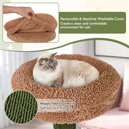 🐱 Multilevel Cat Tree Apartment – Large Climbing Frame with Condo & Perches