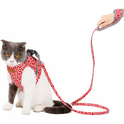 🐱 Cat Vest Harness with Traction Rope – Walking Set