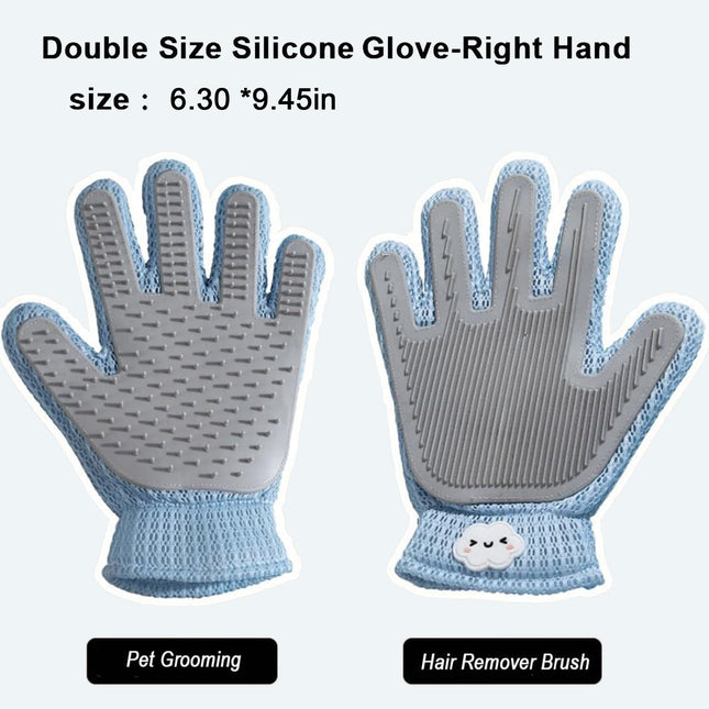 🐱🐶 2-in-1 Pet Grooming Glove – Double-Sided Deshedding Massage Mitt