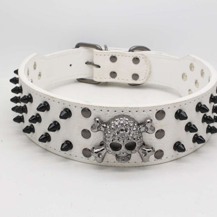 🐶 Studded Dog Collar – Stylish Skull Nail Design
