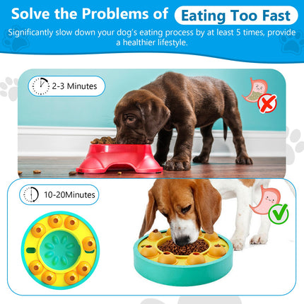 🐶🐱 Puzzle Slow Feeder – Interactive Treat Dispensing Bowl for Dogs & Cats