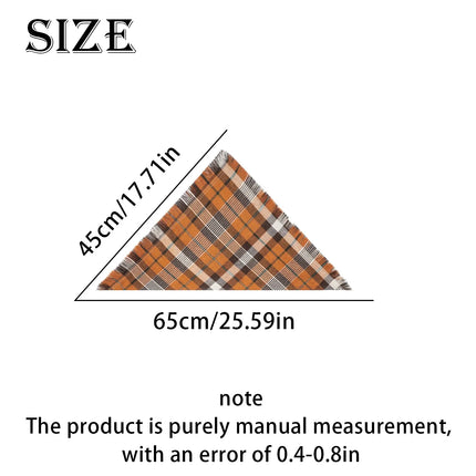 [*] Dog Bandana Scarf – Fall Plaid with Tassel Edges