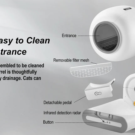 [*] DOEL 65L Self-Cleaning Cat Litter Box – Smart App Control (2.4G WiFi Only)