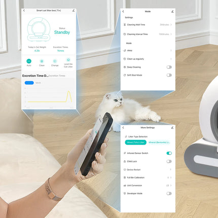 [*] DOEL 65L Self-Cleaning Cat Litter Box – Smart App Control (2.4G WiFi Only)