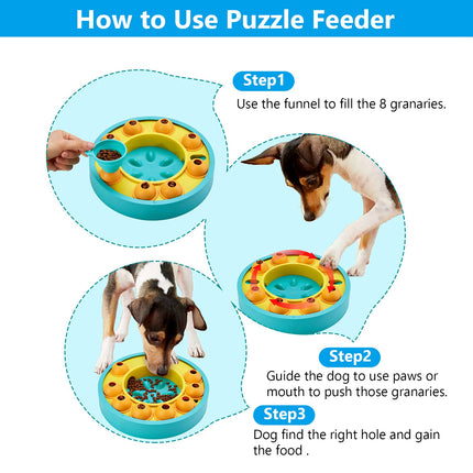 🐶🐱 Puzzle Slow Feeder – Interactive Treat Dispensing Bowl for Dogs & Cats