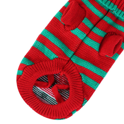 🐶🐱 Christmas Turtleneck Sweater – Snowman & Stripes Holiday Outfit for Small & Medium Dogs & Cats