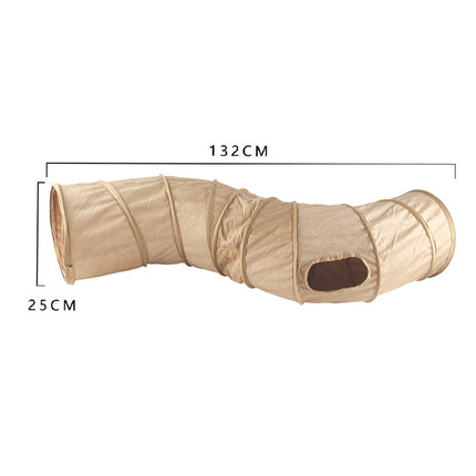 🐱 Foldable Cat Tunnel – S-Shape Play Tunnel with Ball