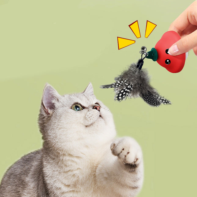🐱 Cat Wand Toy with Suction Cup – Self-Play Retractable Teaser
