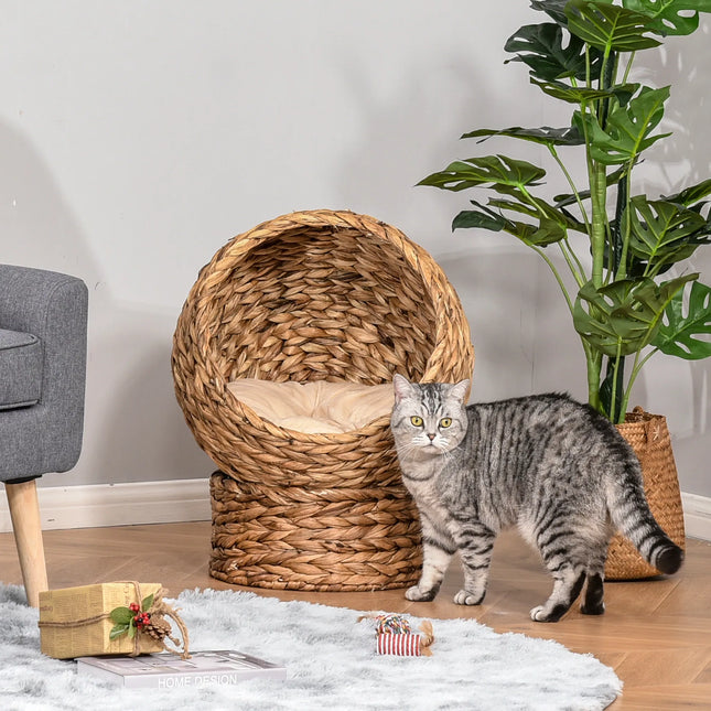 🐱 Indoor Cat House & Bed – Cosy Wooden Hideaway for Cats