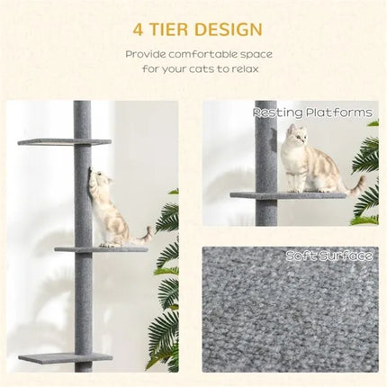 🐱 Cat Tree Tower – Cosy Climbing Frame with Hammock & Scratching Posts
