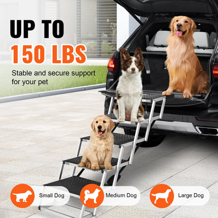 🐶 Folding Dog Stairs for Cars (5-Step) – Aluminium Pet Steps
