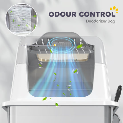 🐱 Enclosed Cat Litter Box with Scoop & Deodorizer – Front Entry Privacy Design