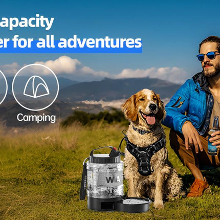 🐶 Lassot Portable Pull-out Water Bowl For Dogs, Large Capacity, Perfect For Camping, Hiking, Beach Trips, Road Trips, And Park Walks.